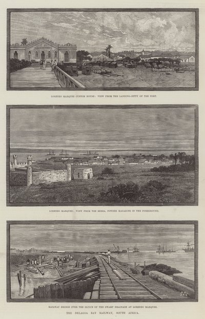 La ferrovia di Delagoa Bay, Sud Africa da Charles Auguste Loye